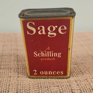 Schilling Sage Tin Red and Yellow